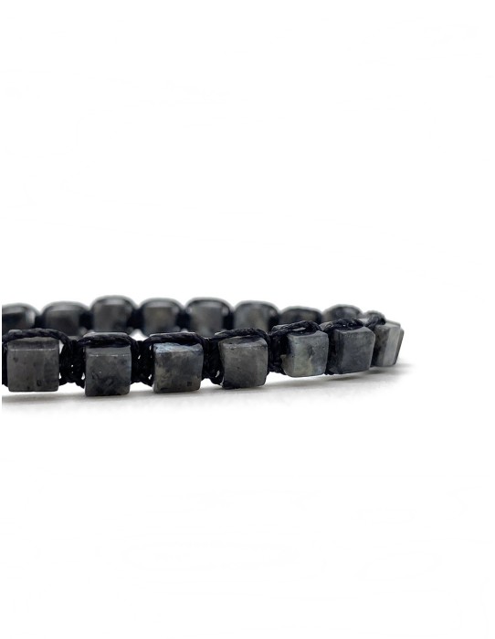 Zosimi Beads - Cubes Gemstone Bracelet - Labradorite 2