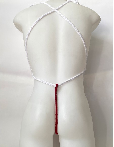 Plexis Wear - Vers String Harness - Red and White