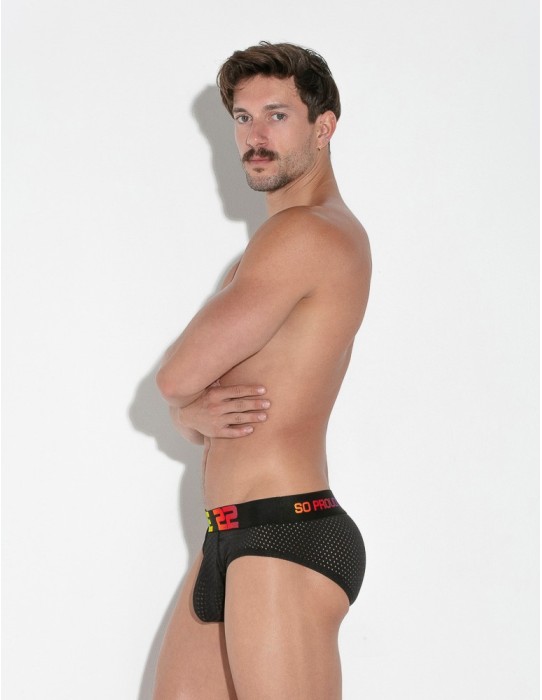 CODE 22 - Pride Mesh Briefs - Black 2