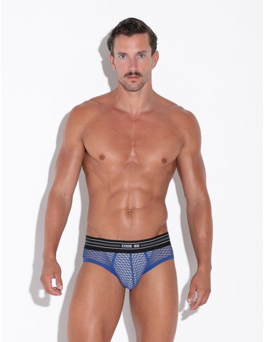 CODE 22 - Openwork Briefs - Steel Blue