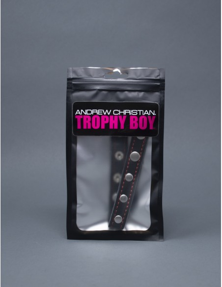 Andrew Christian - Trophy Boy Snap Vegan Pleather Cock Ring