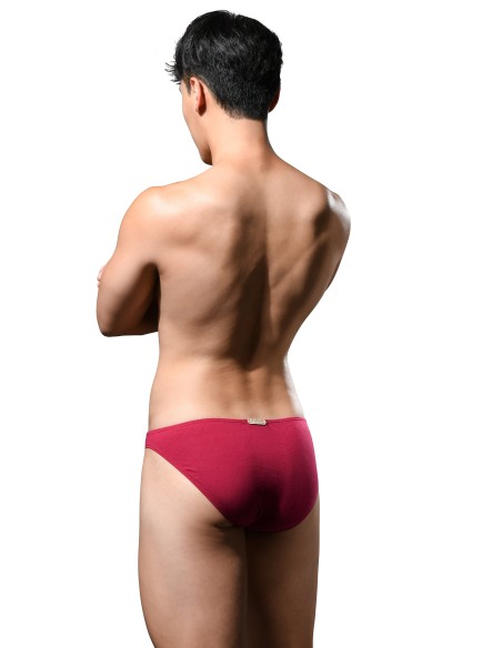 Andrew Christian - No-Show Bamboo Briefs - Burgundy