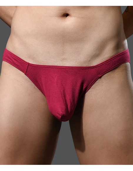 Andrew Christian - No-Show Bamboo Briefs - Burgundy