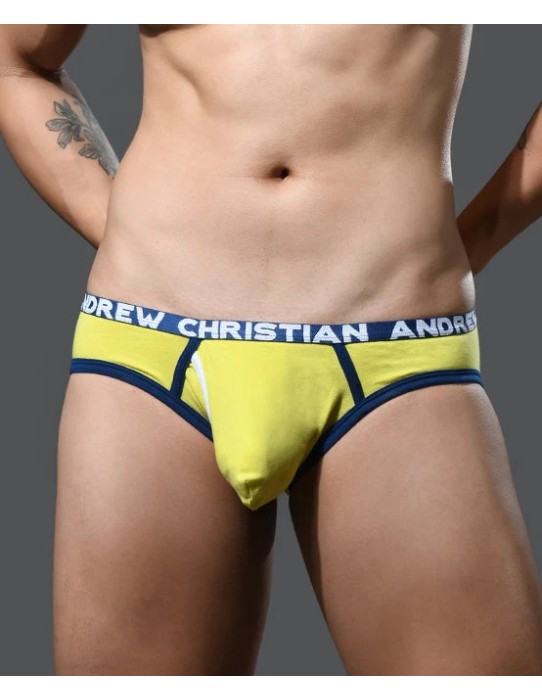 Andrew Christian - Fly Tagless Briefs - Citrus Yellow 2