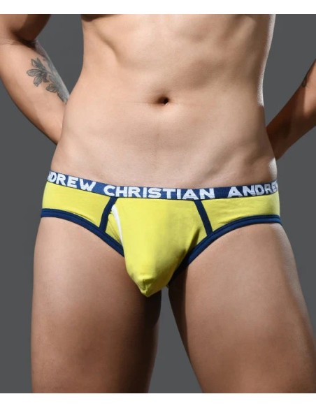 Andrew Christian - Fly Tagless Briefs - Citrus Yellow