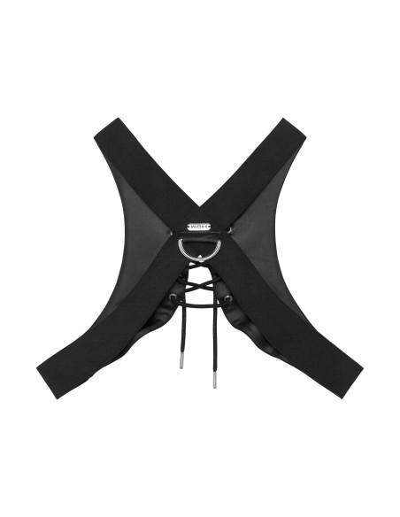 WOH - Night Universe Lace-Up Harness - Black Leatherette