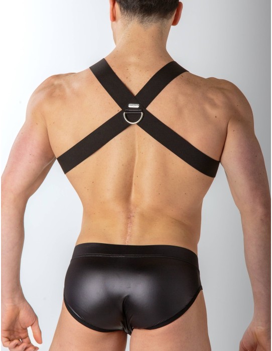 WOH - Night Universe Lace-Up Harness - Black Leatherette 2