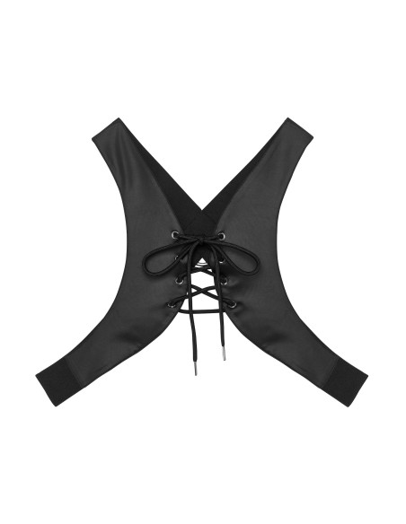 WOH - Night Universe Lace-Up Harness - Black Leatherette