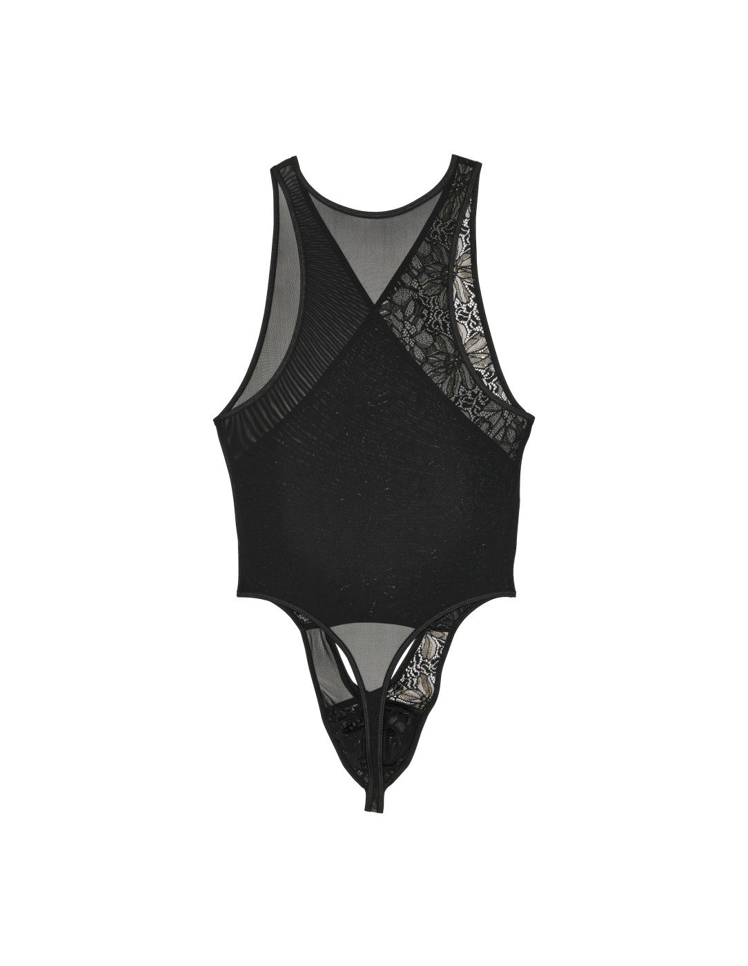 WOH - Pure Seduction Gold Lace Bodysuit - Black