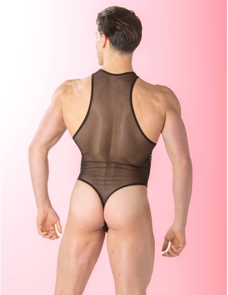 WOH - Pure Seduction Gold Lace Bodysuit - Black