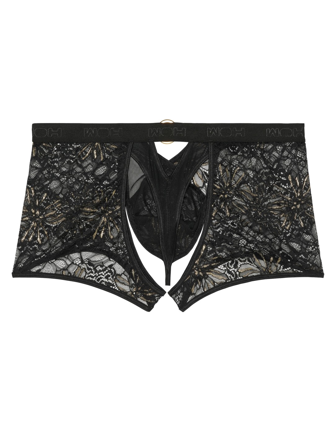 WOH - Pure Seduction Gold Lace Trunks Thong -...