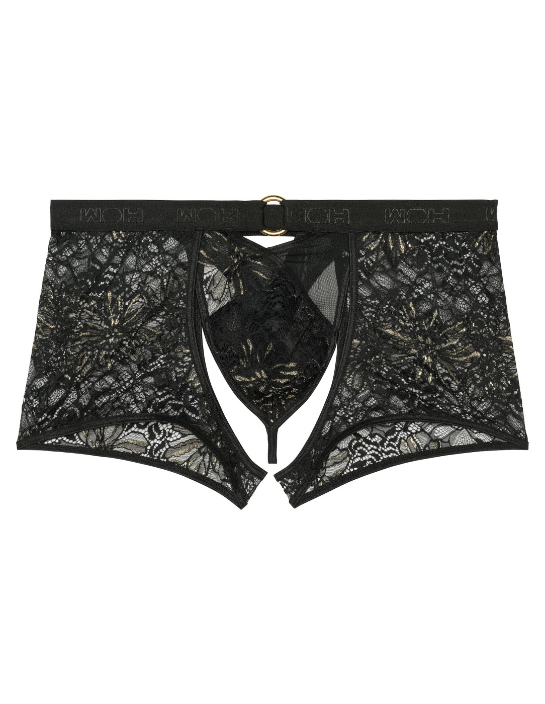WOH - Pure Seduction Gold Lace Trunks Thong -...