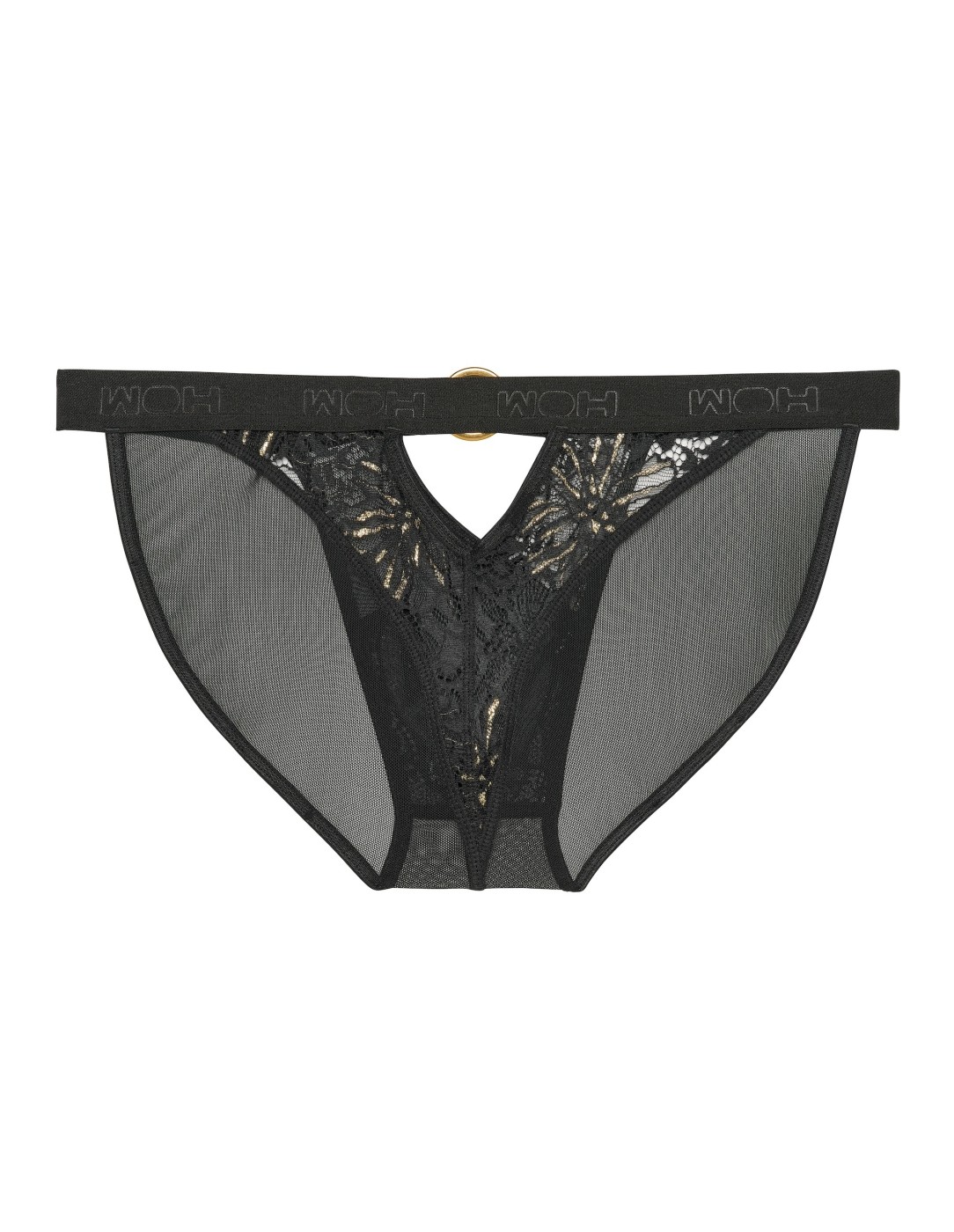 WOH - Pure Seduction Gold Lace Tanga Briefs -...