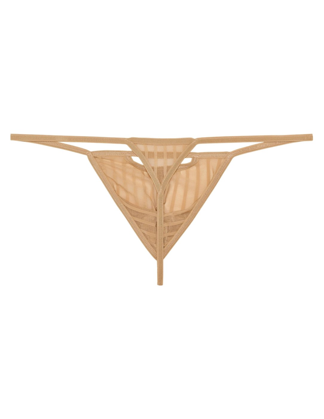 WOH - Personal Allure Stripe Thong - Beige