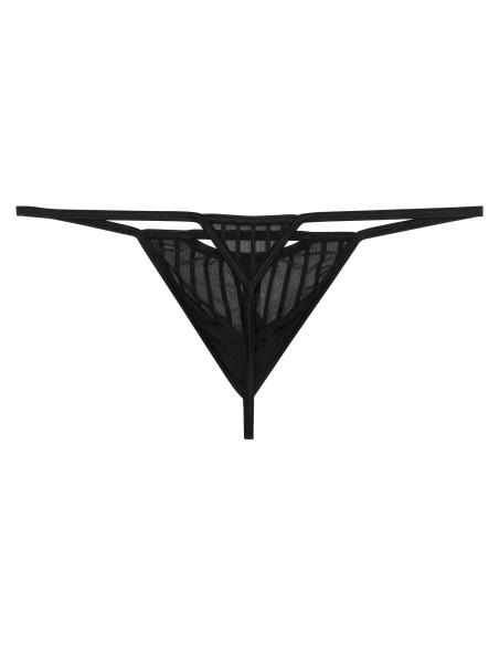 WOH - Personal Allure Stripe Thong - Black