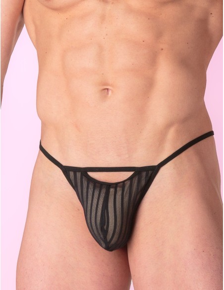 WOH - Personal Allure Stripe Thong - Black