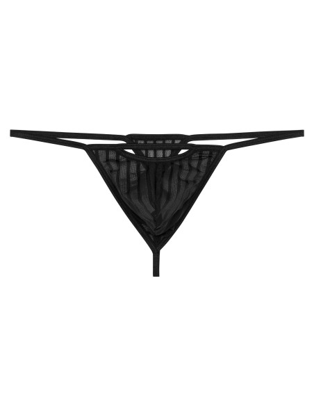 WOH - Personal Allure Stripe Thong - Black