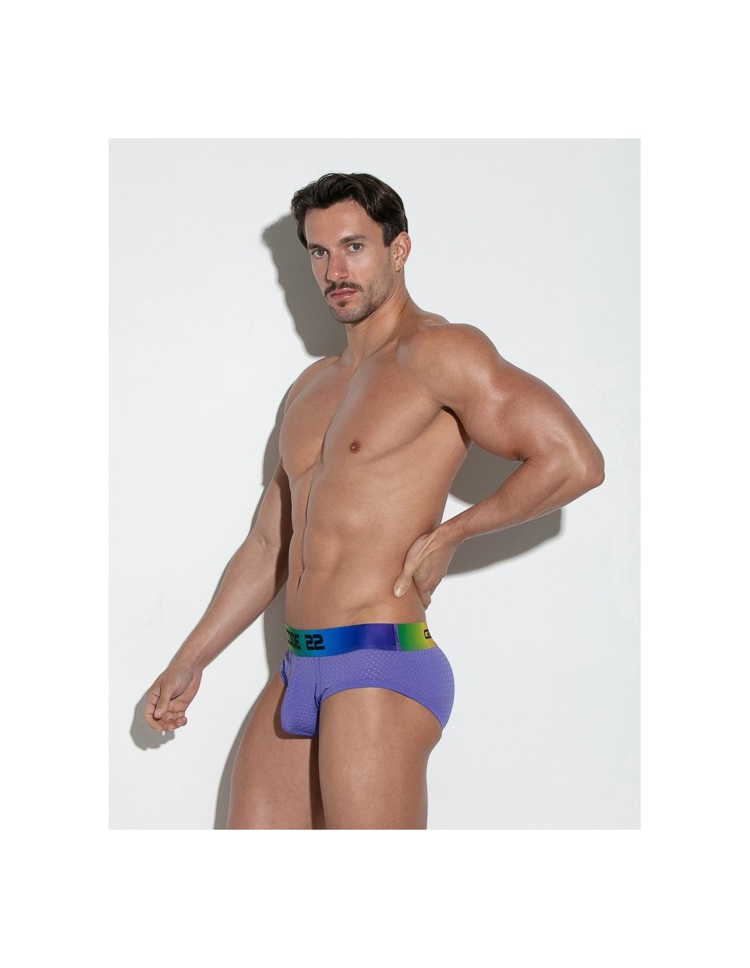 CODE 22 - New Pride Mesh Briefs - Grape