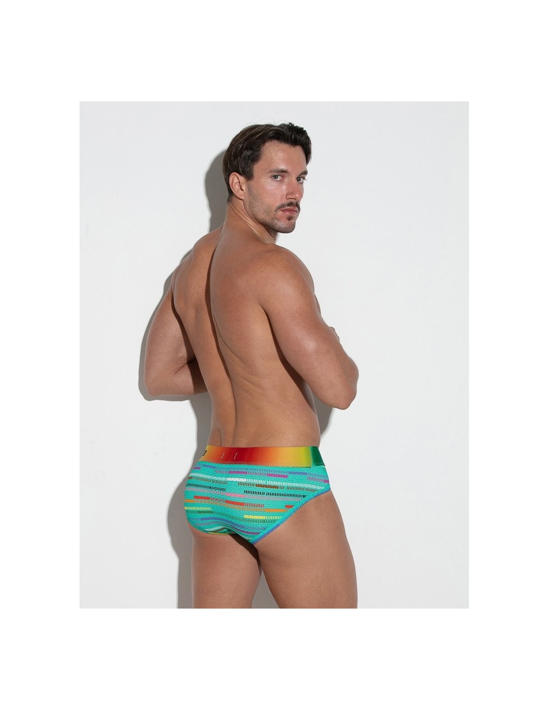 CODE 22 - New Pride Mesh Briefs - Turquoise