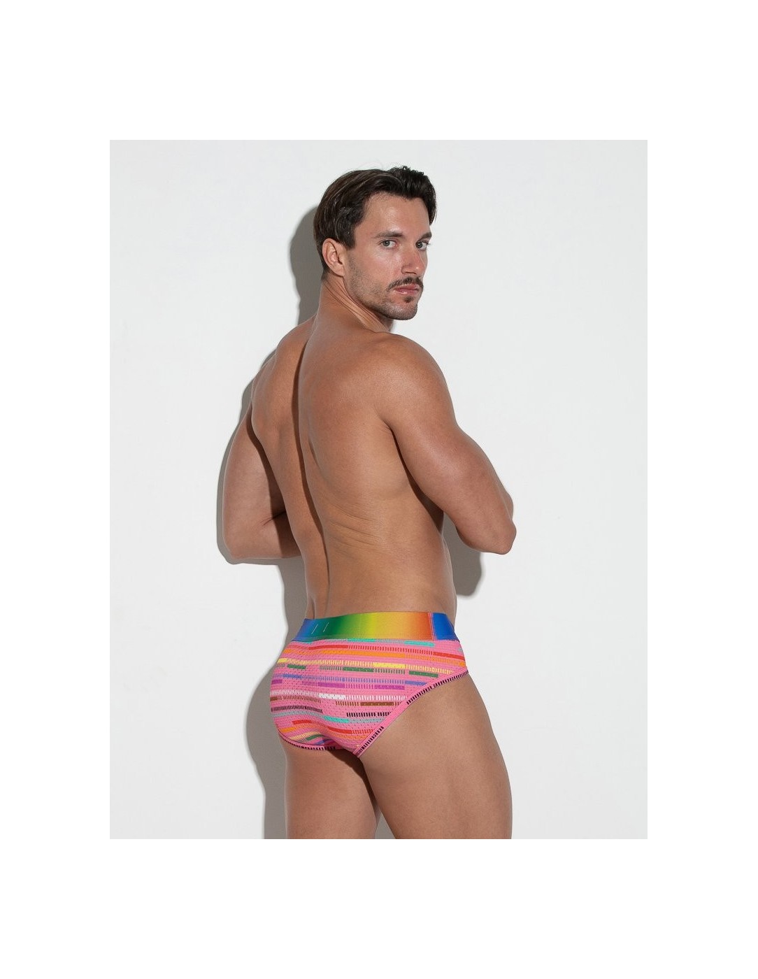 CODE 22 - New Pride Mesh Briefs - Pink