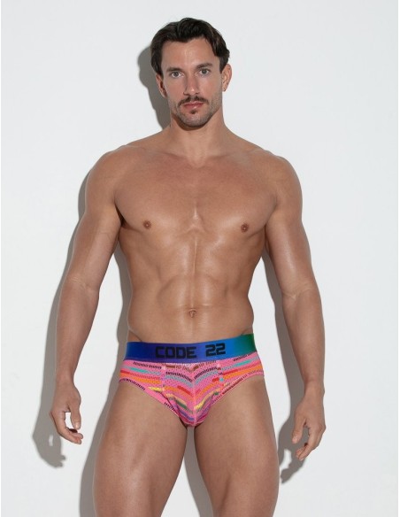 CODE 22 - New Pride Mesh Briefs - Pink