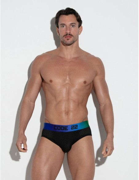 CODE 22 - New Pride Mesh Briefs - Black