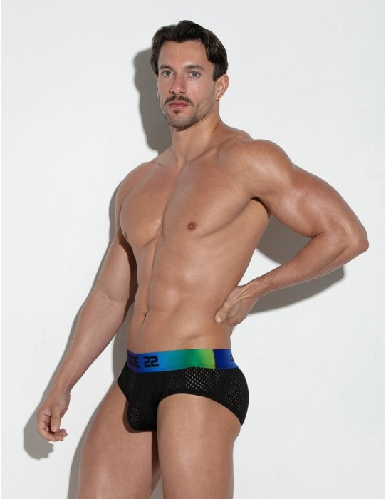 CODE 22 - New Pride Mesh Briefs - Black 2