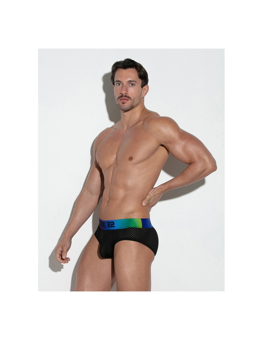 CODE 22 - New Pride Mesh Briefs - Black