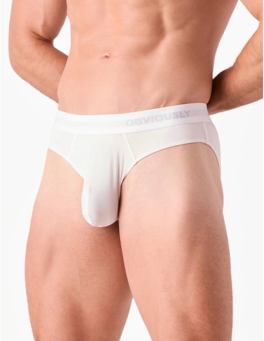 Obviously Apparel - PrimeMan Hipster Briefs - White 2