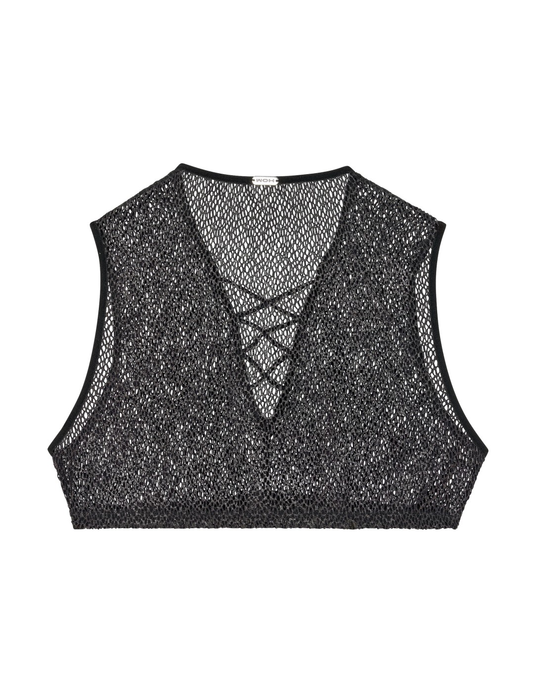 WOH - Night Universe Net Crop Top - Silver Grey