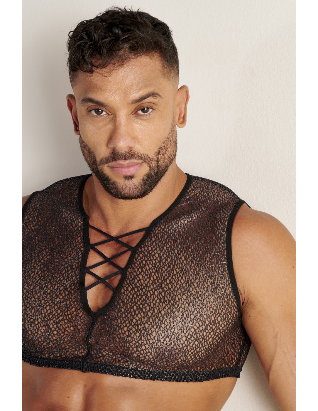 WOH - Night Universe Net Crop Top - Silver Grey