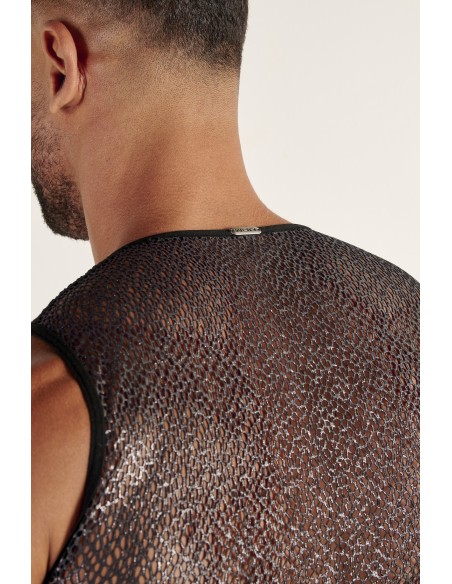 WOH - Night Universe Net Crop Top - Silver Grey