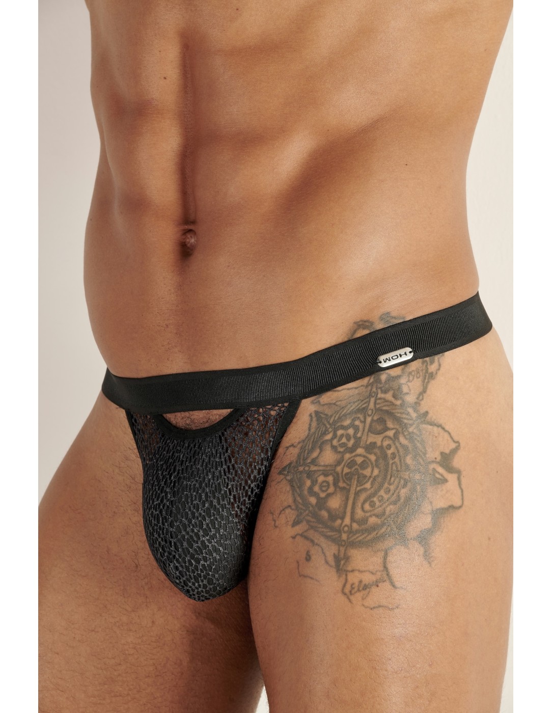 WOH - Night Universe Net Thong - Silver Grey