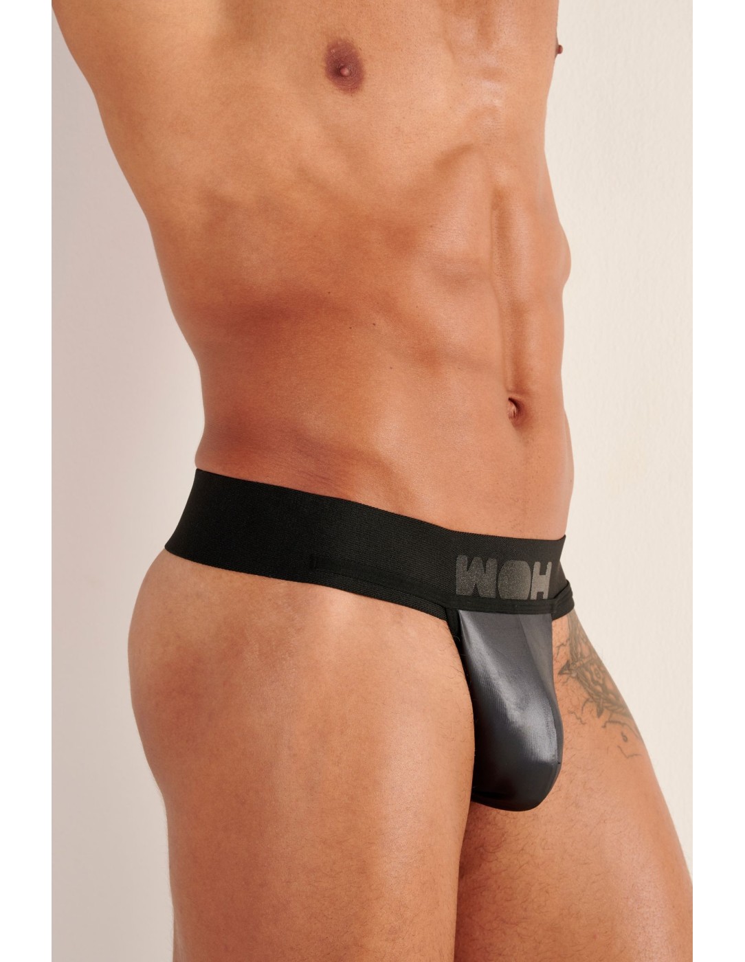 WOH - Night Universe Thong - Black Leatherette