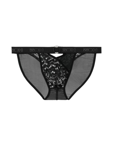 WOH - Pure Seduction Octagonal Lace Tanga Briefs - Black
