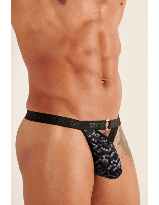 WOH - Pure Seduction Octagonal Lace Thong - Black