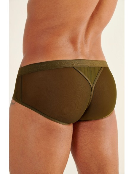 WOH - Personal Allure Stripe Briefs - Olive