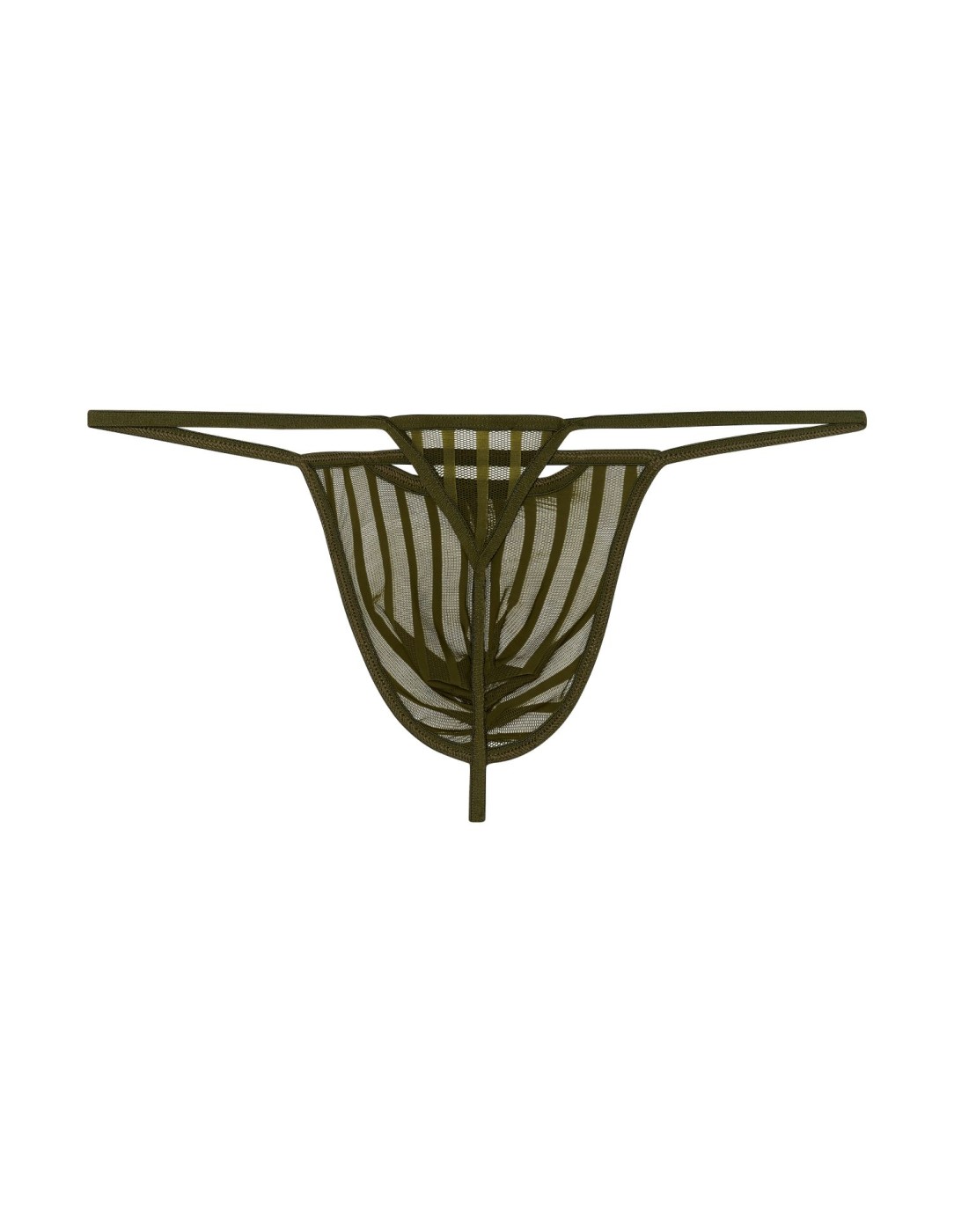 WOH - Personal Allure Stripe Thong - Olive