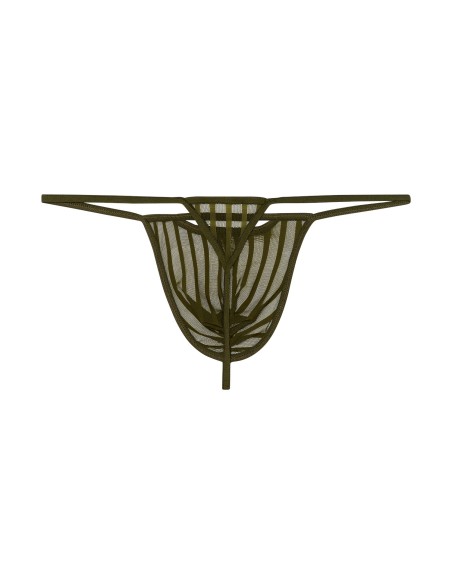 WOH - Personal Allure Stripe Thong - Olive
