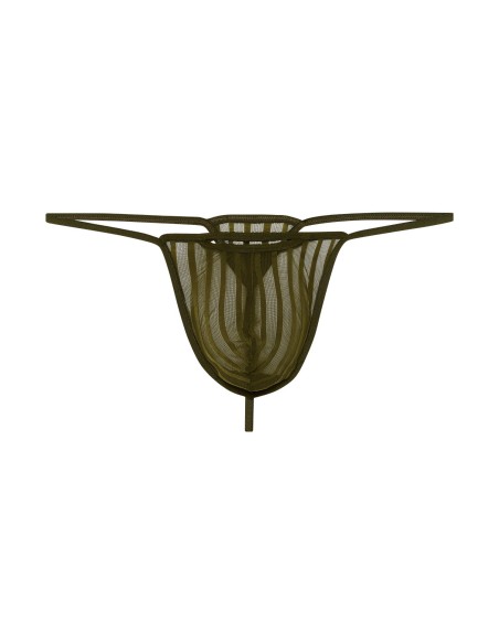 WOH - Personal Allure Stripe Thong - Olive