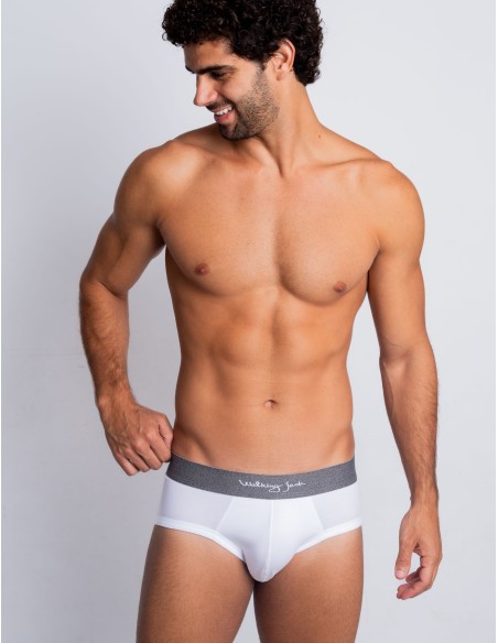 Walking Jack - Cloud Solid Briefs