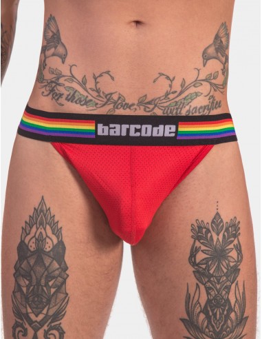 Barcode Berlin Pride Jockstrap Red - SIZE S at  Men's Clothing store