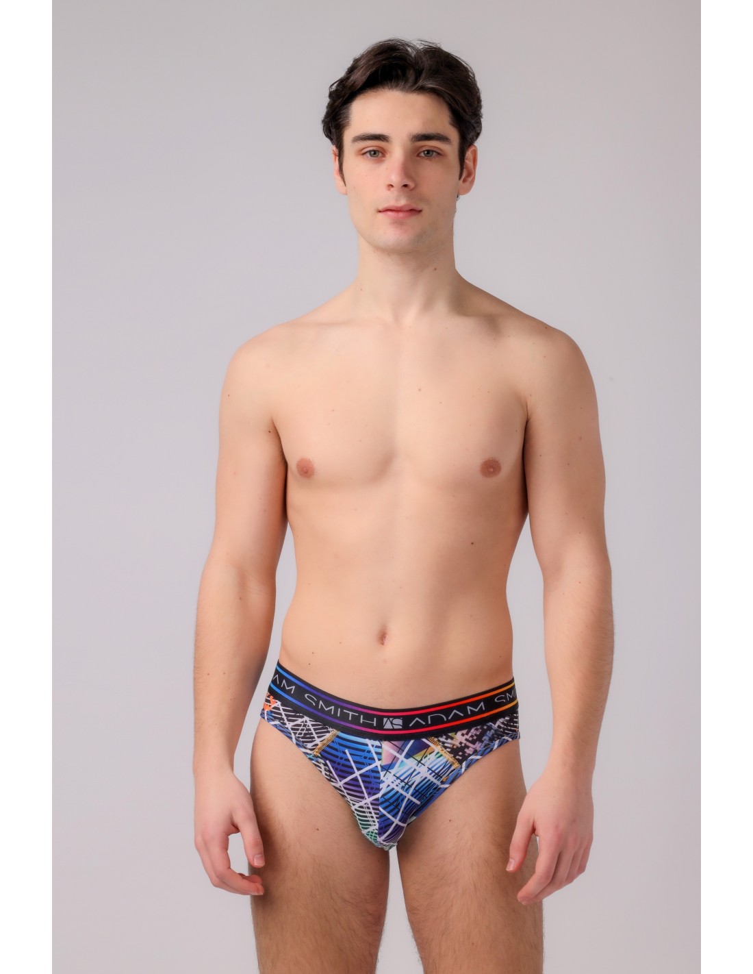 COTTON BOXERS WITH GEOMETRIC PRINT