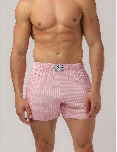 Adam Smith - Side Pocket Relax Shorts - Pink-Stripe
