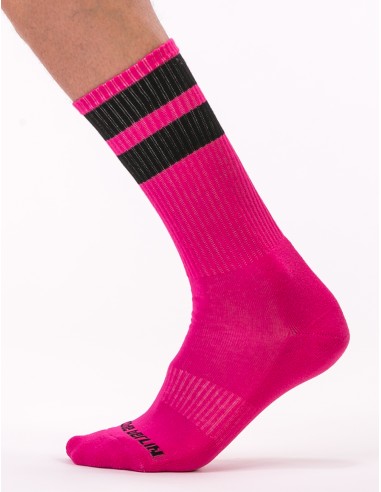 Barcode Berlin - Αθλητικές κάλτσες - Ροζ με μαύρο
