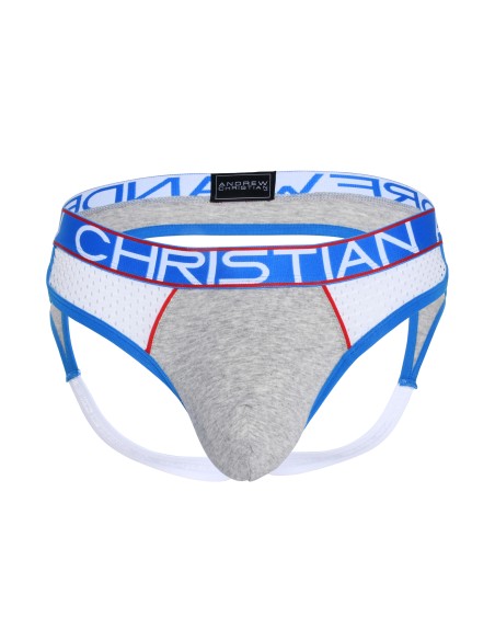 Andrew Christian Almost Naked Retro Mesh Jock Heather Grey