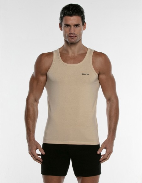 Beige tank shop top mens