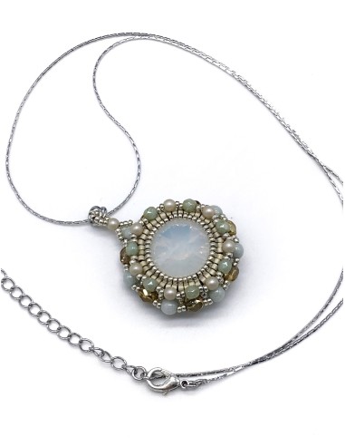 Zosimi Beads - Marian Necklace - White Opal