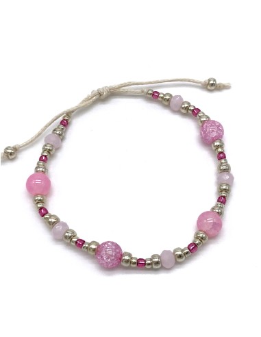 Zosimi Beads - Thiseas Drawstring Bracelet - Pink