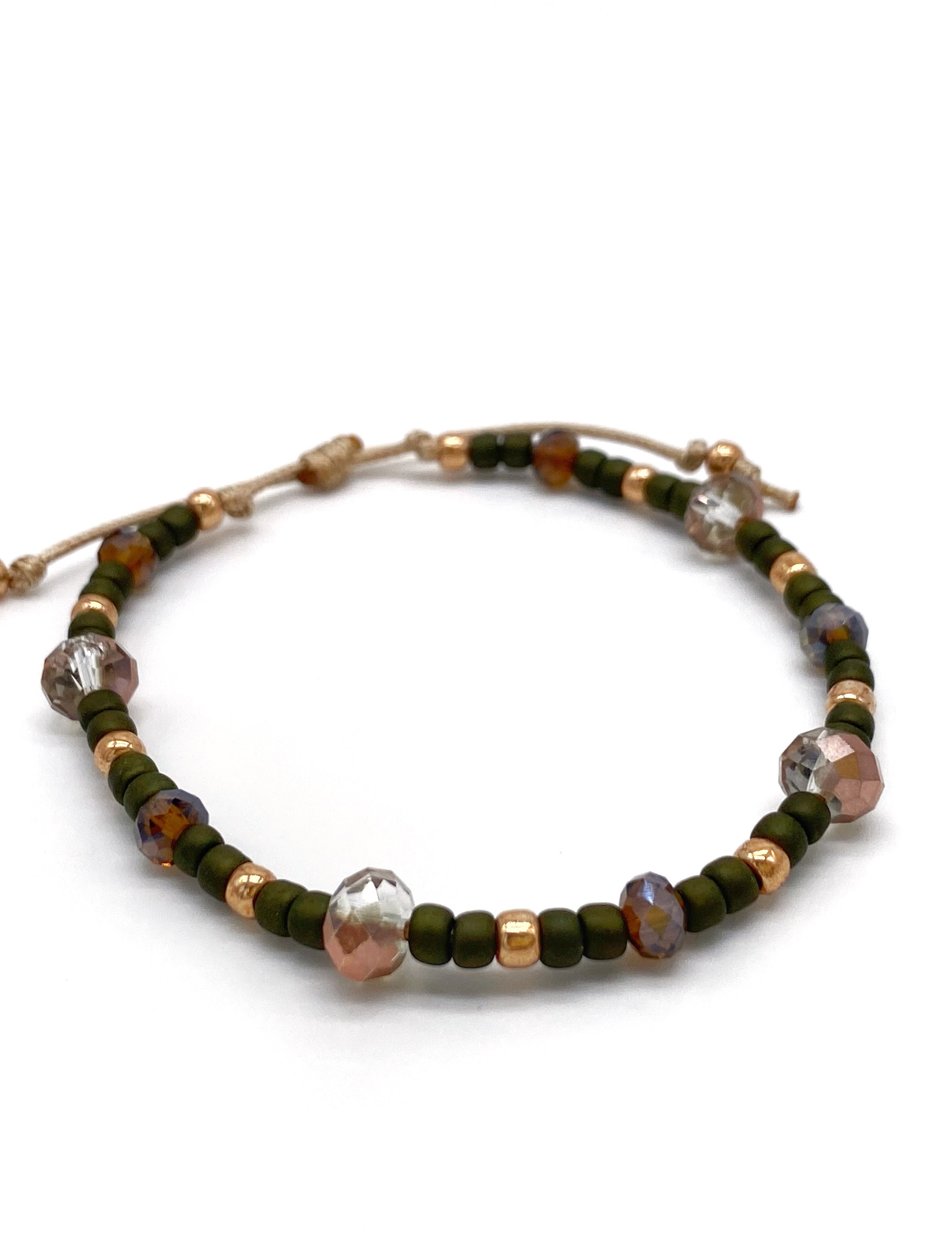 Zosimi Beads - Thiseas Drawstring Bracelet - Dark Green